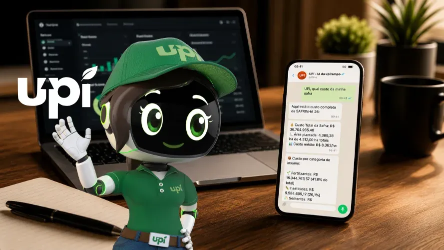 UPí, inteligência artificial da upCampo para gestão de fazendas pelo WhatsApp